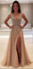 Charming Custom V neck Sleeveless Side Sleeves Most Popular Affordable High Quality Prom Dresses, TYP1156