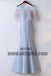 Charming Scoop Neckline Flower Appliques Zipper Up Mermaid Long Prom Dress, Beautiful Prom Dress, TYP0481