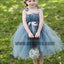 Dusty Blue Pix Tutu Dresses, Tulle Flower Girl Dresses, Cheap Little Girl Dresses for Wedding, TYP0628