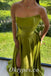 Sexy Simple Satin Sweetheart Sleeveless Side Slit Mermaid Long Prom Dress, PDS0827