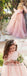 Floor Length Cute Pink Flower Girl Dresses with Sash, TYP1219