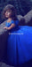 Off the Shoulder Royal Blue Organza Toddler Baby Flower Girl Dresses, TYP1247