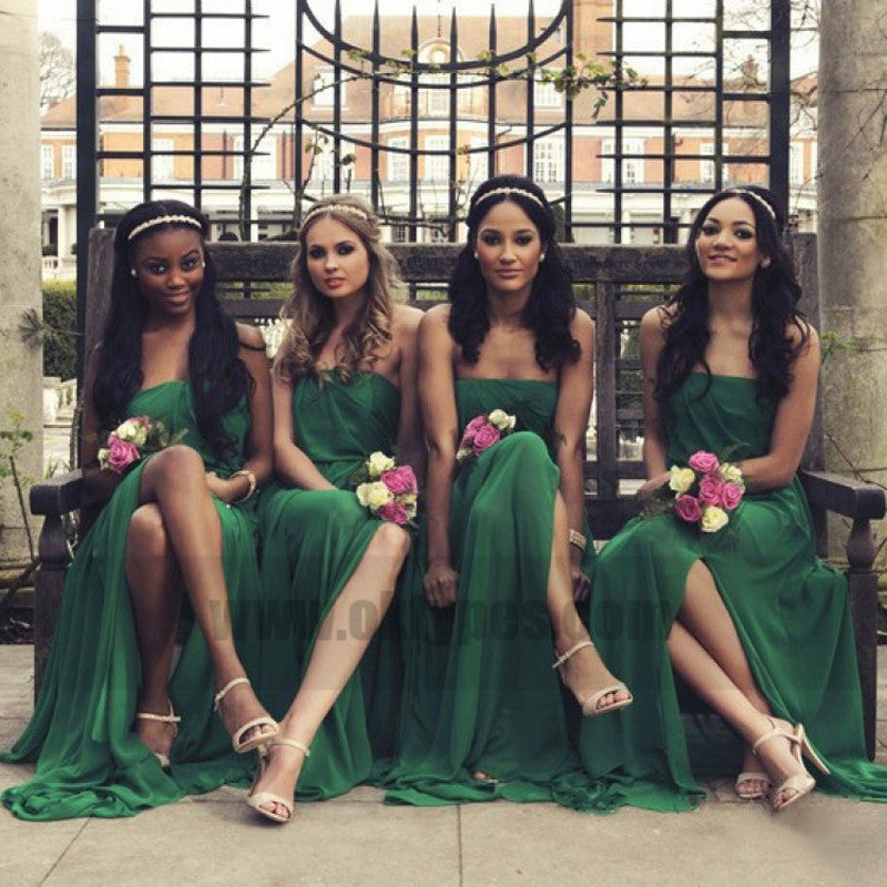 Green Custom Made Chiffon Bridesmaid Dresses, Sweetheart Bridesmaid Dresses, TYP0772