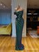 New Arrival Sparkly Sexy Off-The-Shoulder Long Sleeves High Slit Long Cheap Sequin Prom Dresses, TYP2054