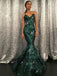 Sparkly V Neck Green Sequin Custom Long Evening Prom Dresses, Sexy Sleeveless Prom Dresses, TYP0398