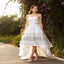 Simple Cheap Organza A-line High Low Wedding Dresses Online, TYP0797