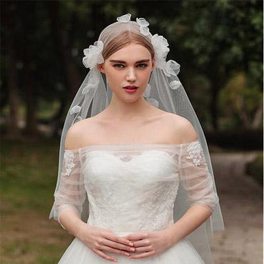 Simple Delicate Tulle Long Wedding Veils For Wedding Party , WV0110