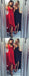High Low V Neck Simple Cheap Short Red Homecoming Dresses Online, TYP0784