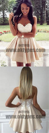 Simple Sweetheart Lace Cheap Homecoming Dresses 2018, Homecoming Dresses, TYP0611