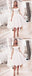 Cute A Line Off Shoulder Short White Off Shoulder White Homecoming Dresses, TYP1966