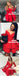 A-Line Off-Shoulder Long Sleeves Red Homecoming Dresses, TYP0865