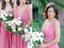 Mismatched V-neck Chiffon A-line Long Cheap Bridesmaid Dresses, BDS0065