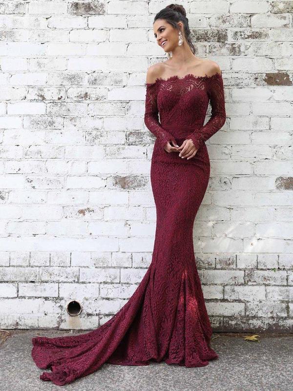 off the shoulder tight prom dress Off-Shoulder Sparkly Tight Long Prom Dress CA106 Black / 2