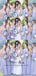 Charming A-Line V-Neck Long Lavender Tulle Bridesmaid Dresses, TYP1479