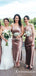 Backless Charming Simple Spaghetti Strap Sleeveless Side Slit Long Cheap Bridesmaid Dresses, TYP2080