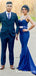 Mermaid Spaghetti Straps Mermaid Royal Blue Bridesmaid Dresses, TYP1871