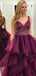 V-neck Beaded Long Prom Dresses, Popular Ball Gown, Prom Dresses, TYP1400