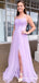 Charming Spaghetti Straps Tulle Long Lilac Long Cheap Prom Dresses, TYP1897
