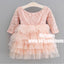 A-Line Round Neck Pleated Pink Tulle Flower Girl Dress with Flowers, TYP0970