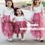 A-Line Round Neck Hot Pink Tulle Flower Girl Dress with Lace, TYP0950
