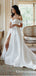 Elegant Off Shoulder Satin Long Cheap Ball Gown Wedding Dresses, TYP1984
