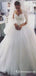 Romantic Ball Gown Sweetheart White Tulle Wedding Dresses with Appliques, TYP1946