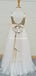 Gold Sequin Top White Tulle Cute Flower Girl Dresses For Wedding Party, TYP0521