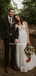 Charming V-neck Lace A-line Long Cheap Wedding Dresses, WDS0069