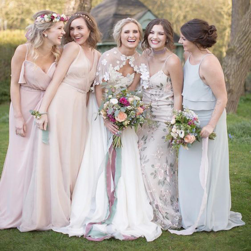 Long Bridesmaid Dress, Simple Modest A Line Cheap Bridesmaid Dress, TY Oktypes Long Bridesmaid Dress, Simple Modest A Line Cheap Bridesmaid Dress, TY Oktypes
