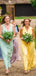 Mismatched V-neck Jersey Long Cheap Bridesmaid Dresses, BDS0101