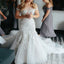 Tight Off-the-Shoulder Court Train Tulle Wedding Dresses with Appliques, TYP1112