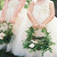 Ball Gown One-Shoulder Handmade Flower Beige Flower Girl Dresses, TYP1030