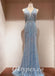 Elegant Special Fabric Spaghetti Straps V-Neck Sleeveless Mermaid Long Prom Dresses, PDS0861