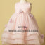 Light Pink Tulle Handmade Flower Little Girl Dresses, Cheap Flower Girl Dresses, TYP0691
