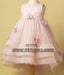 Light Pink Tulle Handmade Flower Little Girl Dresses, Cheap Flower Girl Dresses, TYP0691