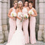 Cheap Long A-Line Halter Pink Satin Bridesmaid Dresses, TYP0951