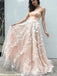 Charming Custom Pink Sweetheart Long Cheap Tulle with Applique, TYP1431