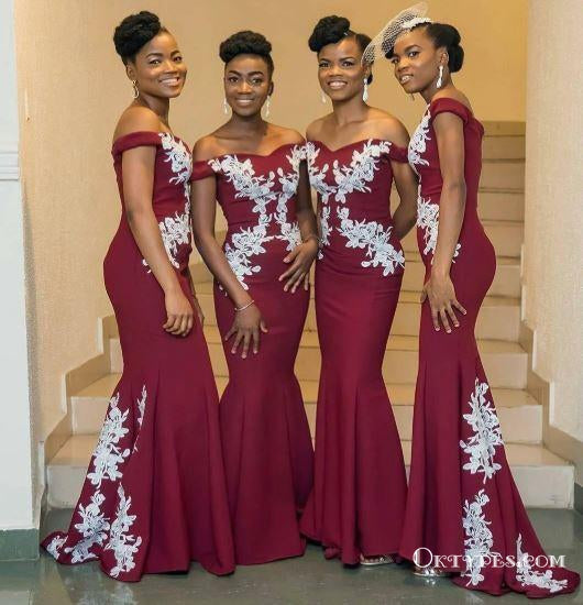 red and white bridesmaid dresses Long Red Bridesmaid Dresses