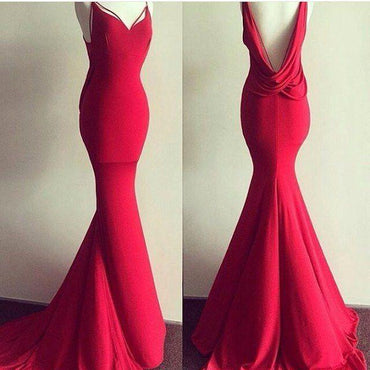Red Long Mermaid Prom Dresses, Sweetheart Prom Dresses, Backless Prom Dresses, Sexy Prom Dresses, TYP0212