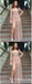 A-Line V-Neck Long Sleeves Slit Leg Sequined Prom Dresses, TYP1847