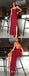 Simple Sheath Sweetheart Cross Back Burgundy Split Long Prom Dresses, TYP1739