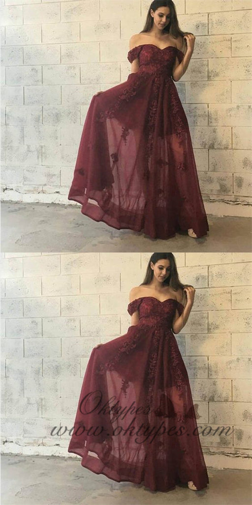 Off the Shoulder Elegant Sweetheart Charming Cheap Long Prom Dresses, TYP1394