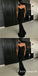 Mermaid Spaghetti Straps Sleeveless Black Sequin Long Prom Dresses, TYP1644