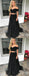 Black Long Mermaid Prom Dresses, Side Split Prom Dresses, Beading Prom Dresses, V-neck Prom Dresses, Sexy Evening Dresses, TYP0256