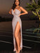 Gorgeous Sweetheart Beaded Split Mermaid Long Prom Dresses, PDS0130