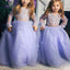 Princess Off Shoulder Long Cheap Chiffon Junior Bridesmaid Flower Girl Dresses, TYP1031