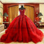 Red Ball Gown Elegant Sweetheart Zipper Wedding Dresses, Wedding Dresses, TYP0780
