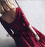 Homecoming Dresses, Burgundy Tea-length Short Prom Dress Party Dress, TYP0687