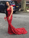Long Mermaid Prom Dresses for Women Red Mermaid Sparkly Evening Ballgowns, TYP1228