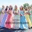 Sexy Bridesmaid Dresses A-line Straps Floor-length Chiffon Long Bridesmaid Dresses, TYP0680
